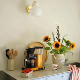 Applique da parete fiore in vetro dorato - clowasit.com